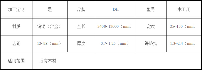 木工带锯条